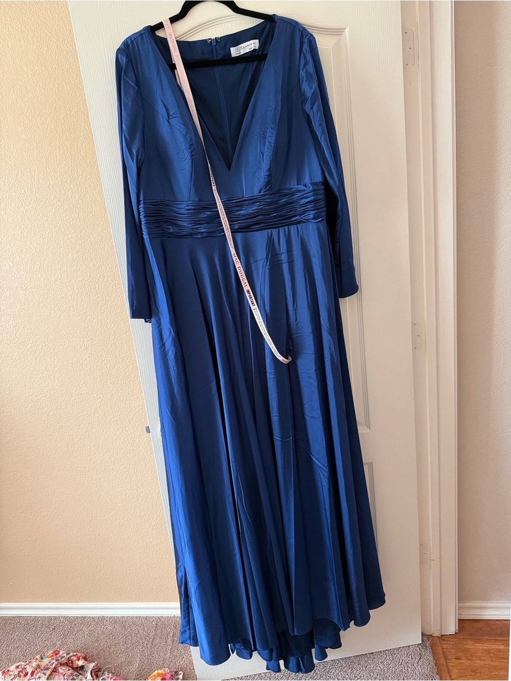 Mac Duggal - 55290 Pleated Band A-Line Slit Evening Gown - Picture 11 of 12